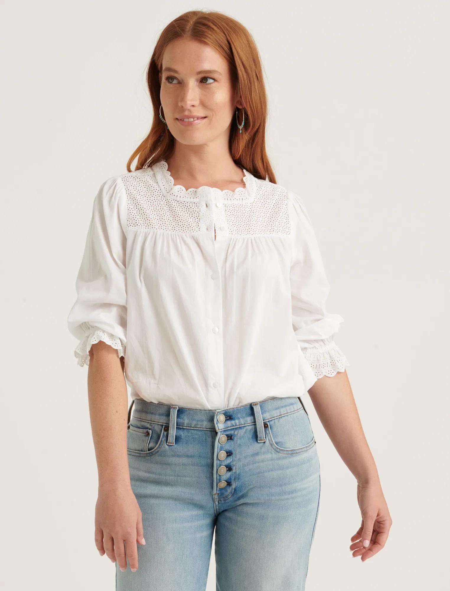 POPPY EYELET TOP, image 1