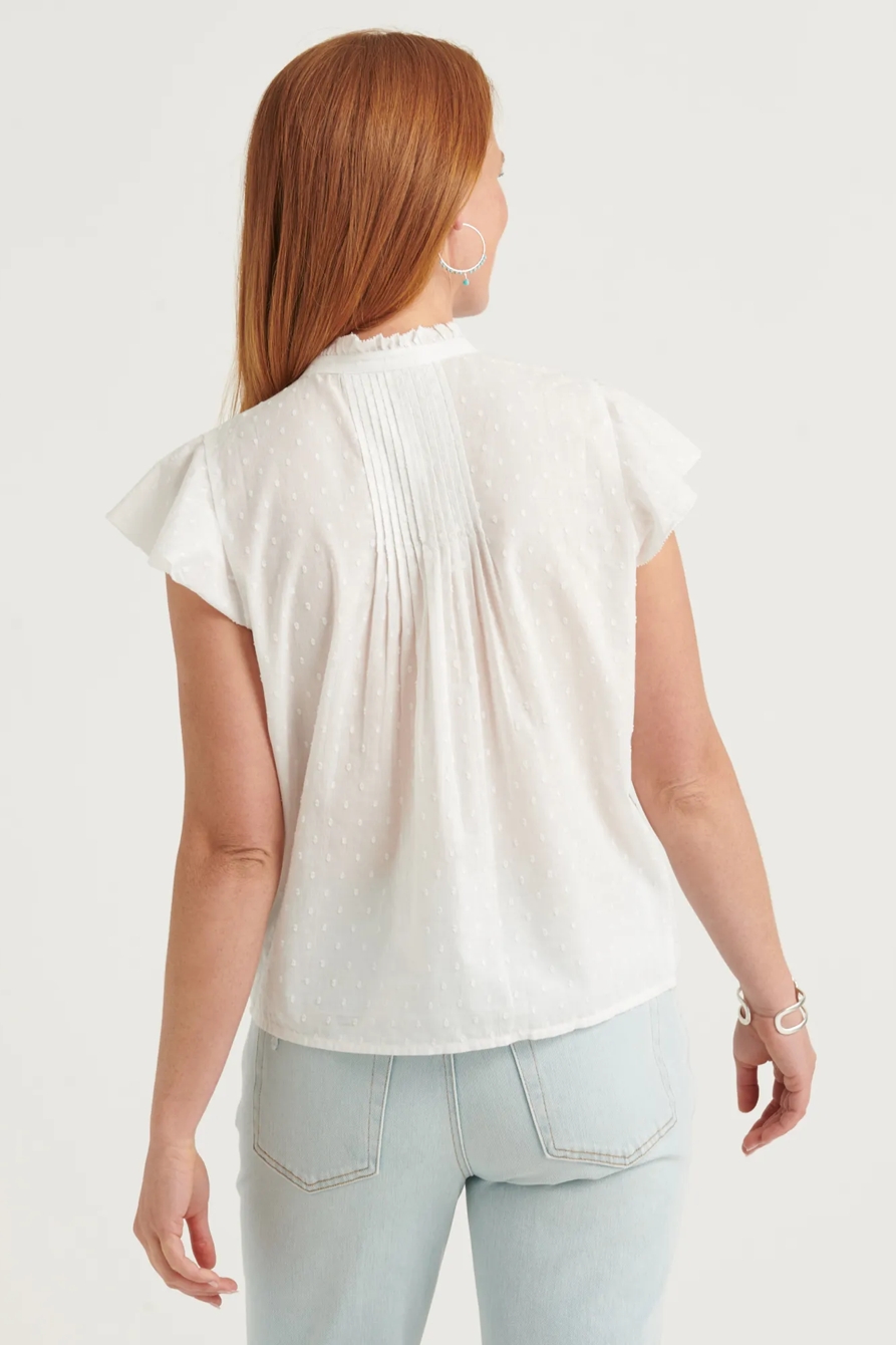 FLUTTER SLEEVE POET BLOUSE TOP, image 4