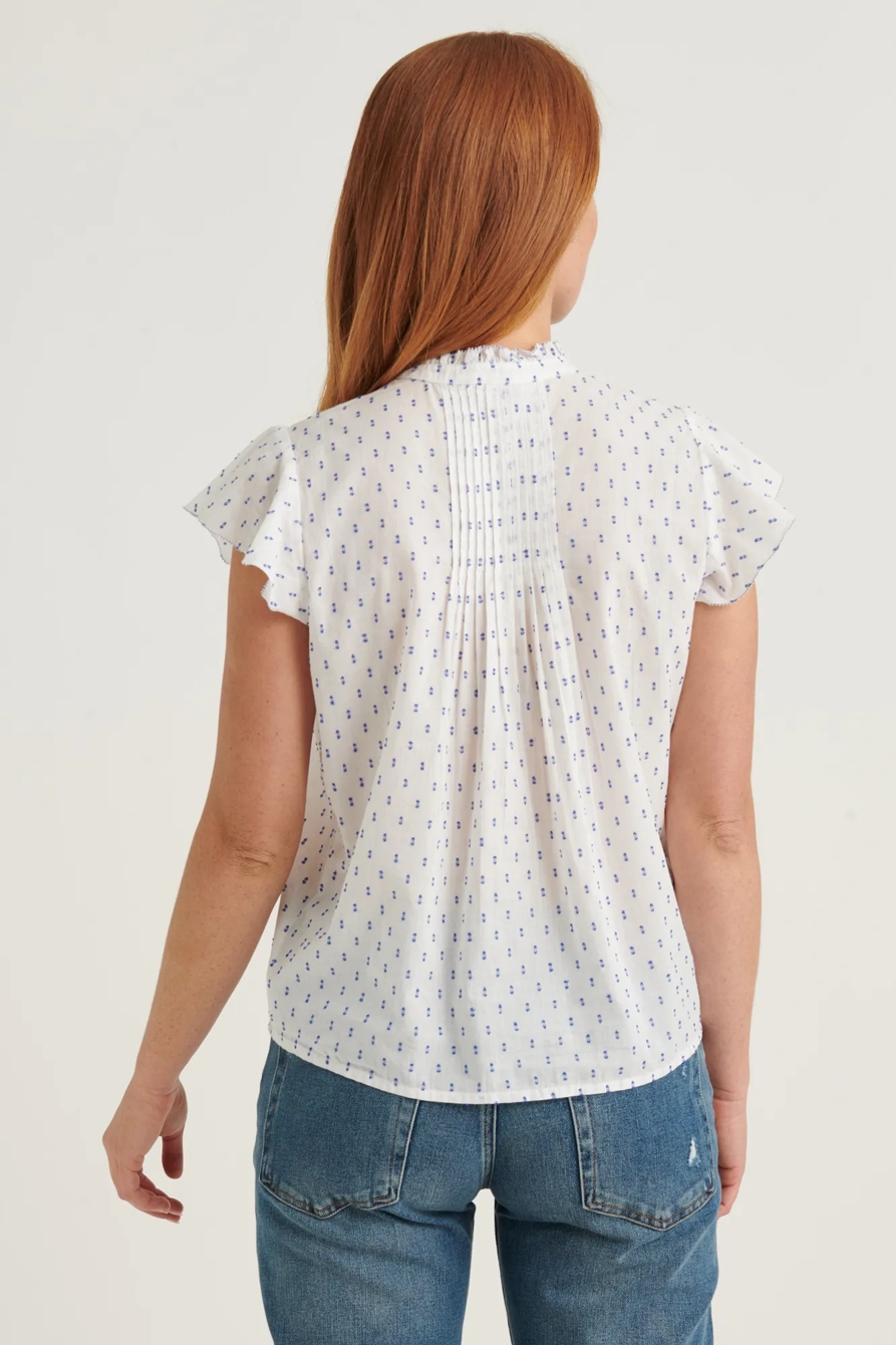 FLUTTER SLEEVE POET BLOUSE TOP, image 4
