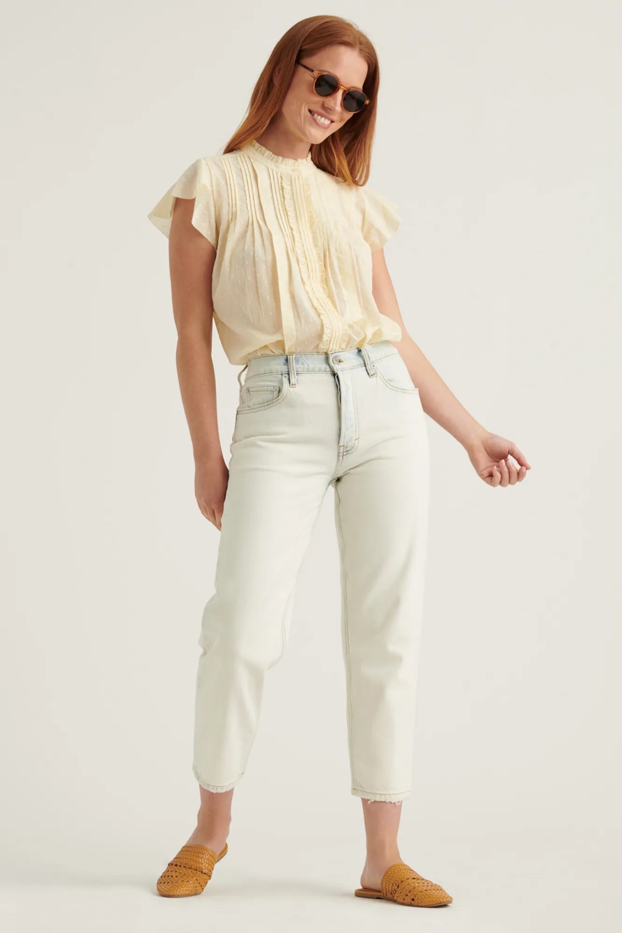 FLUTTER SLEEVE POET BLOUSE TOP, image 2