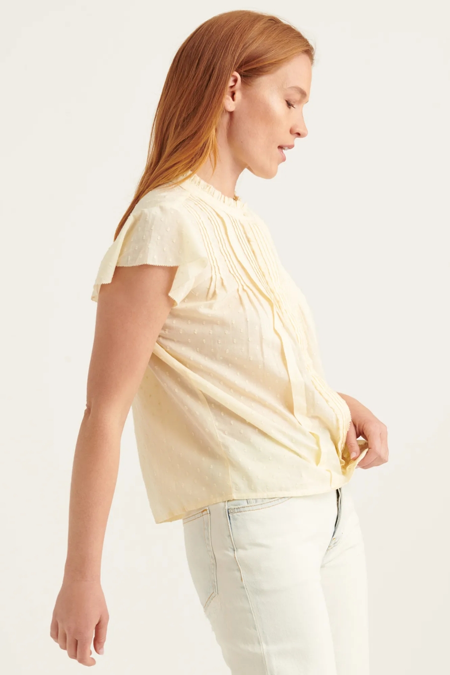 FLUTTER SLEEVE POET BLOUSE TOP, image 3