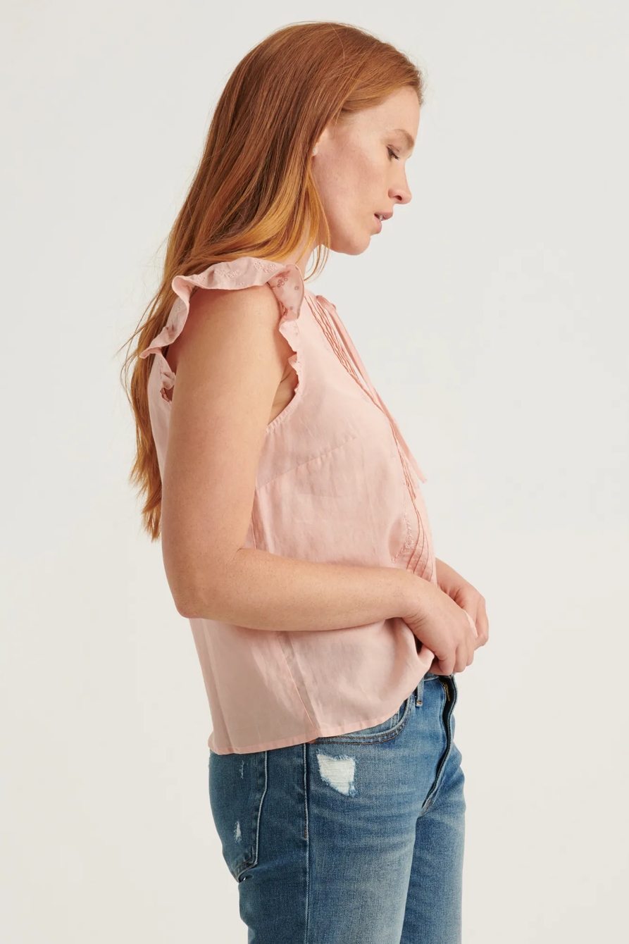 SANDRA FLUTTER SLEEVE TOP, image 3