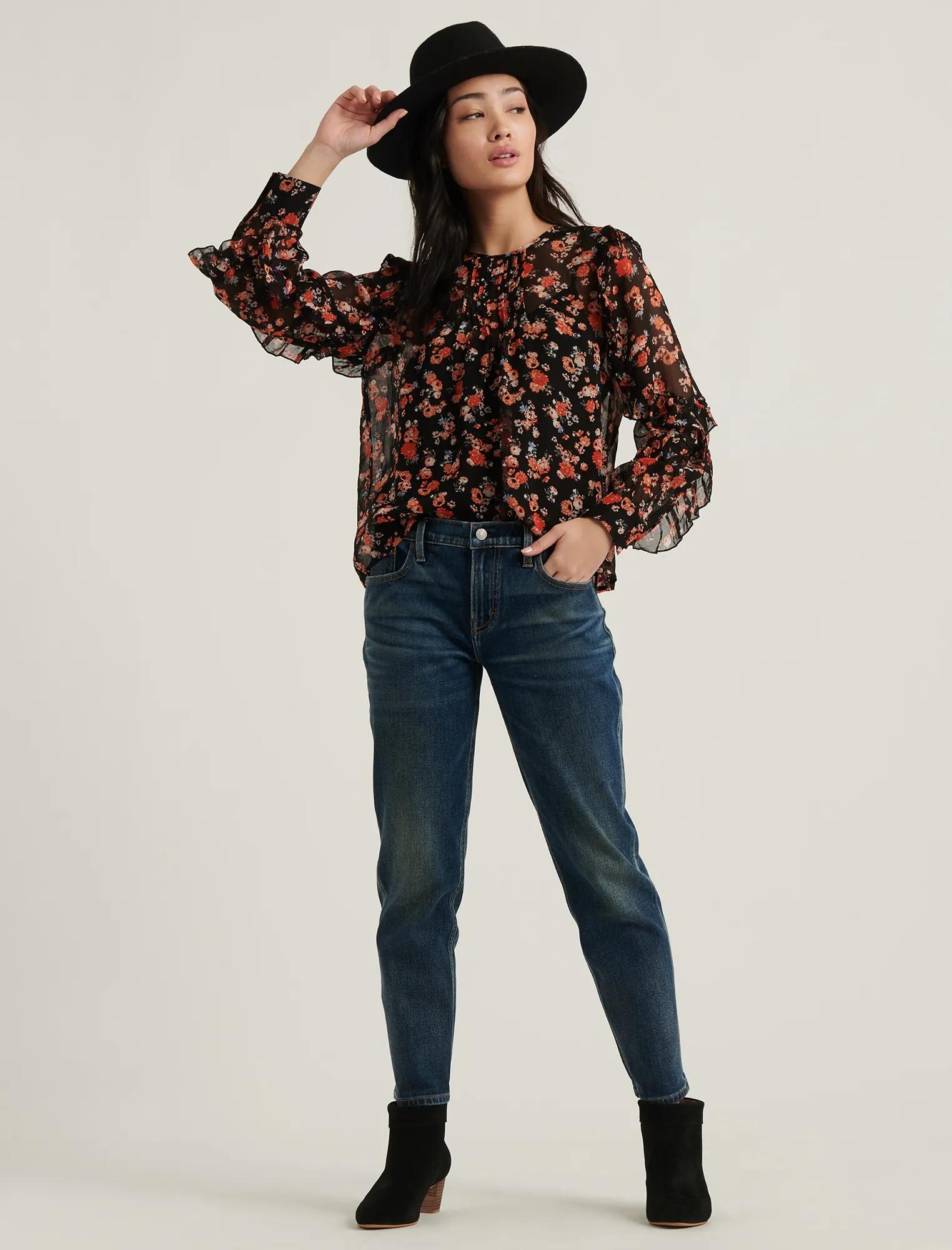 GEORGETTE RUFFLE BLOUSE TOP, image 2
