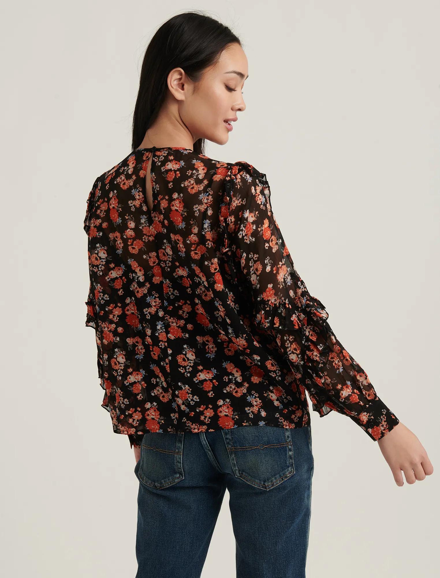 GEORGETTE RUFFLE BLOUSE TOP, image 4