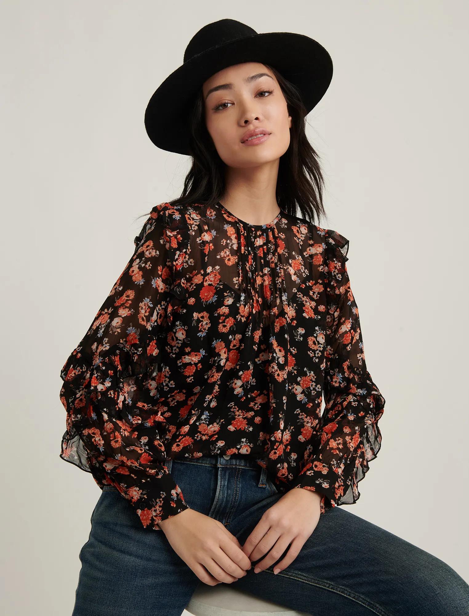 GEORGETTE RUFFLE BLOUSE TOP, image 5