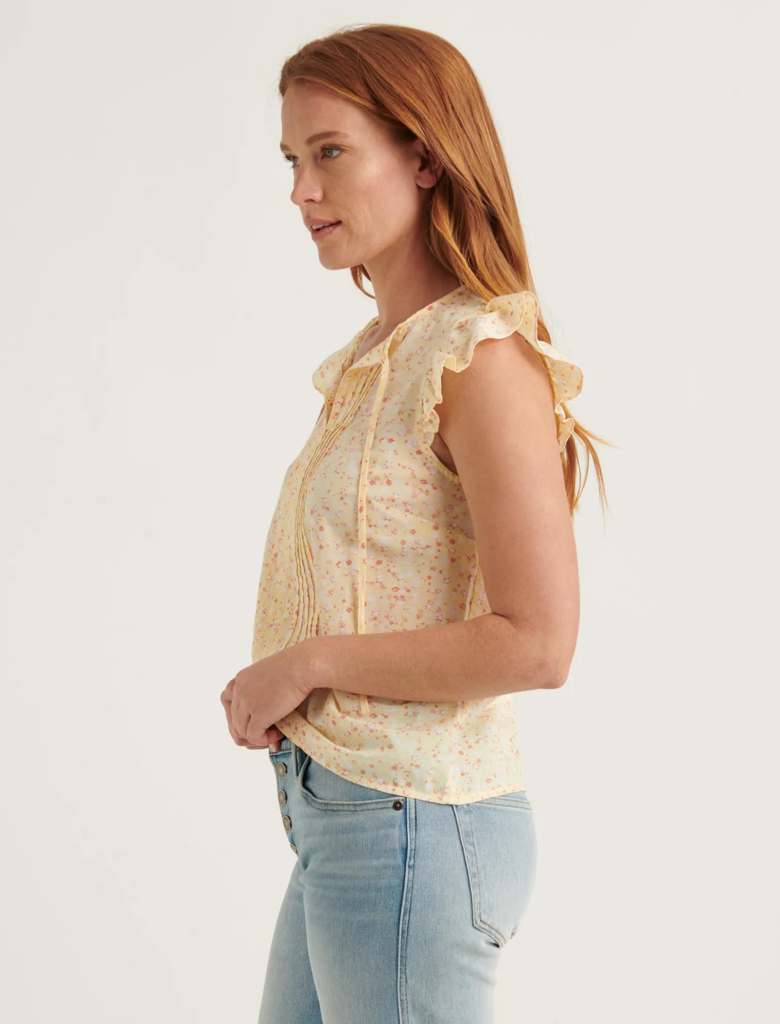 SANDRA FLUTTER SLEEVE TOP, image 3