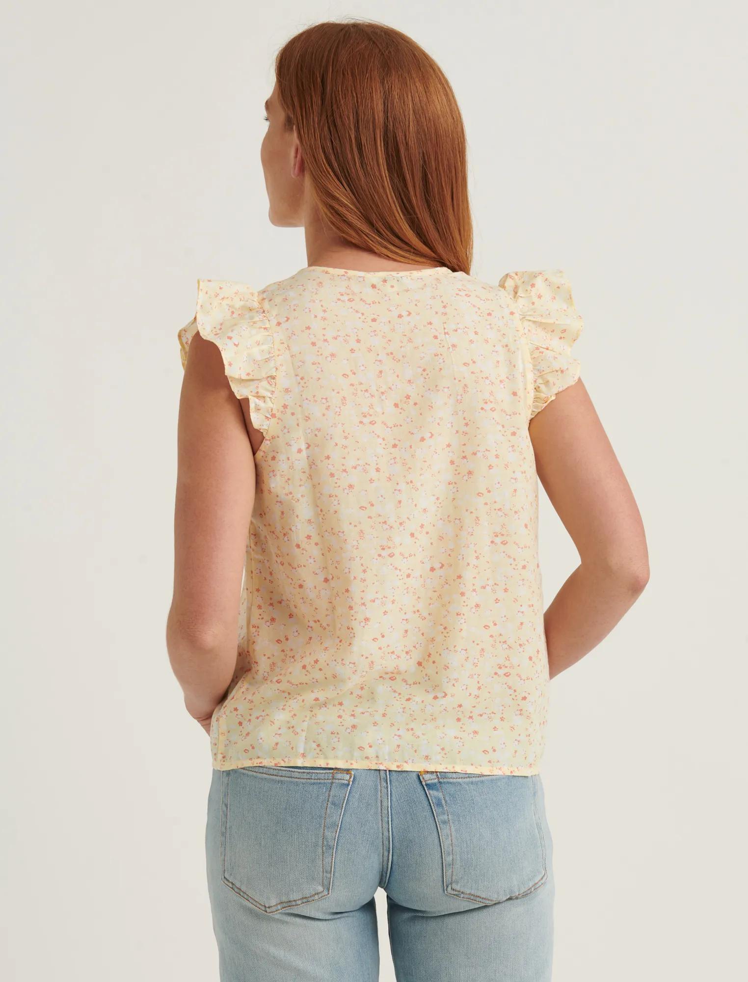 SANDRA FLUTTER SLEEVE TOP, image 4