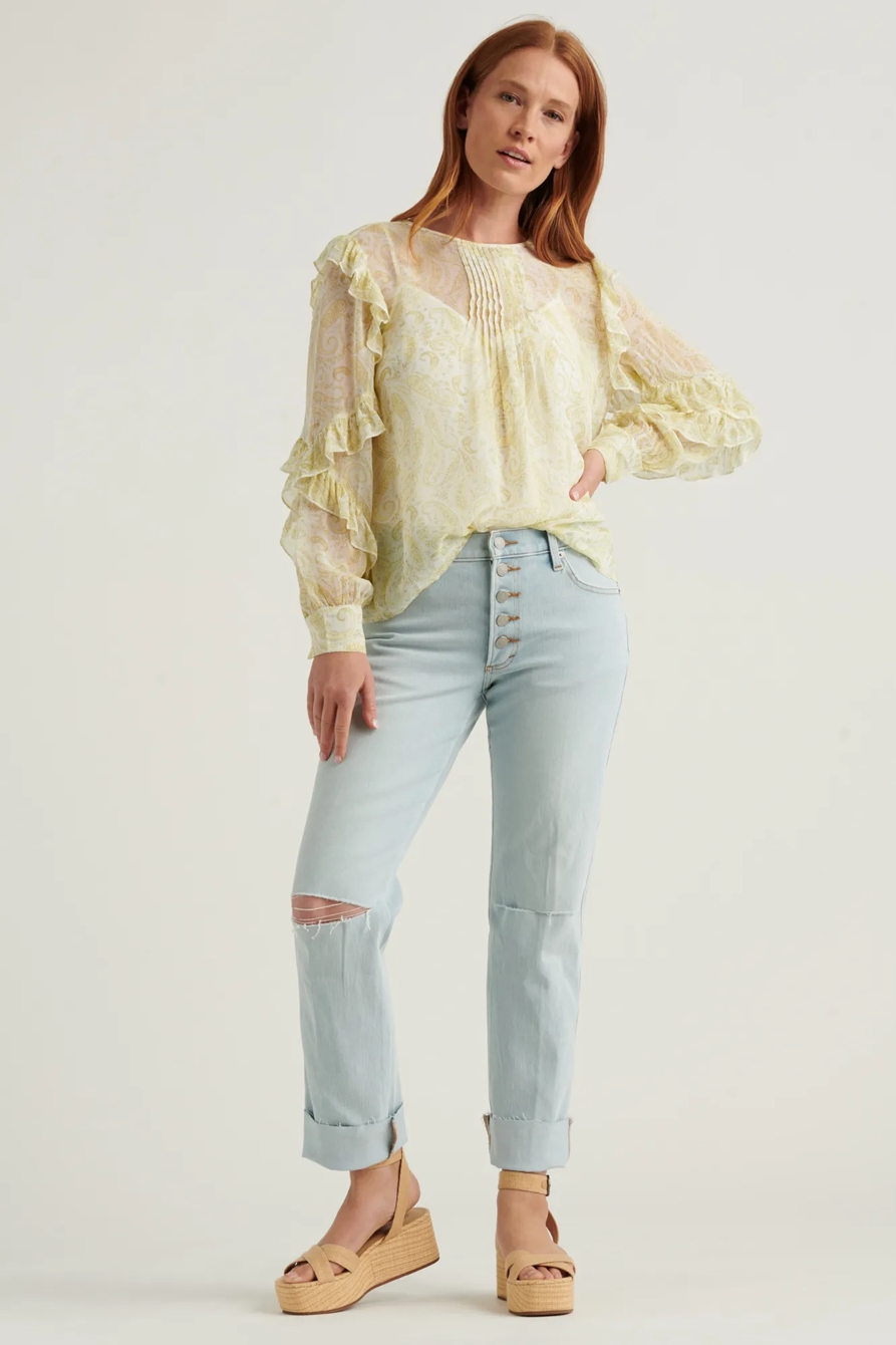 GEORGETTE RUFFLE BLOUSE TOP, image 2