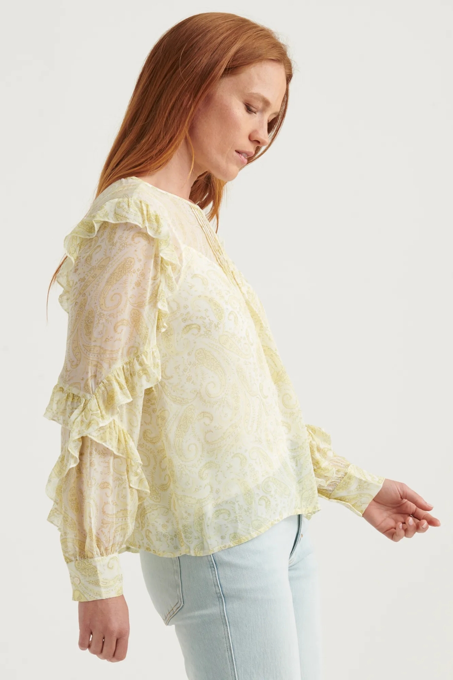 GEORGETTE RUFFLE BLOUSE TOP, image 3