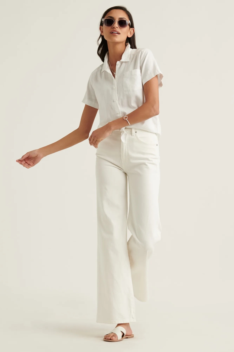TIE FRONT SHORT SLEEVE SHIRT, image 2
