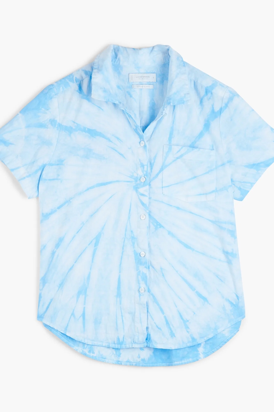 TIE FRONT SHORT SLEEVE SHIRT, image 2