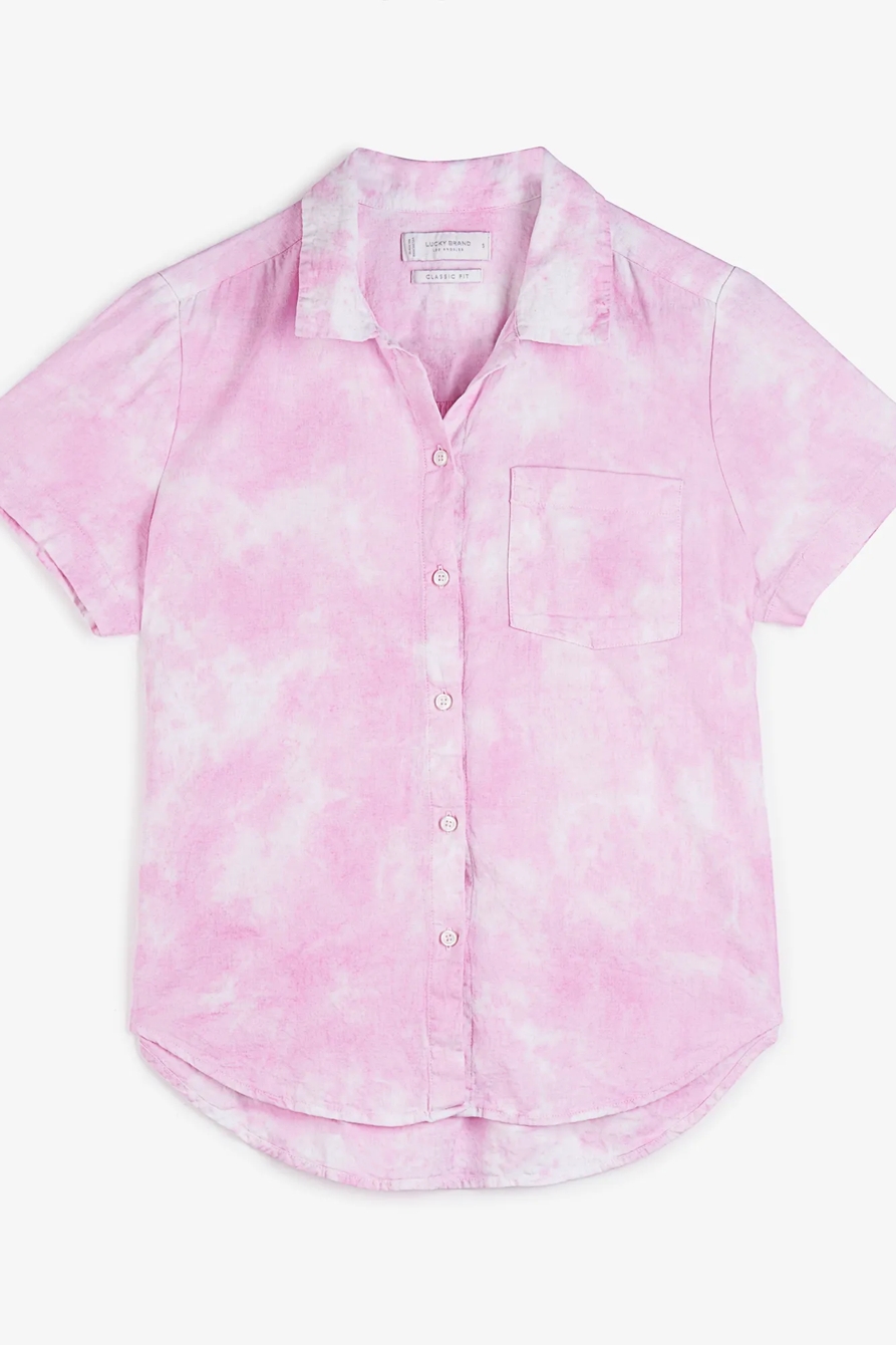 TIE FRONT SHORT SLEEVE SHIRT, image 2