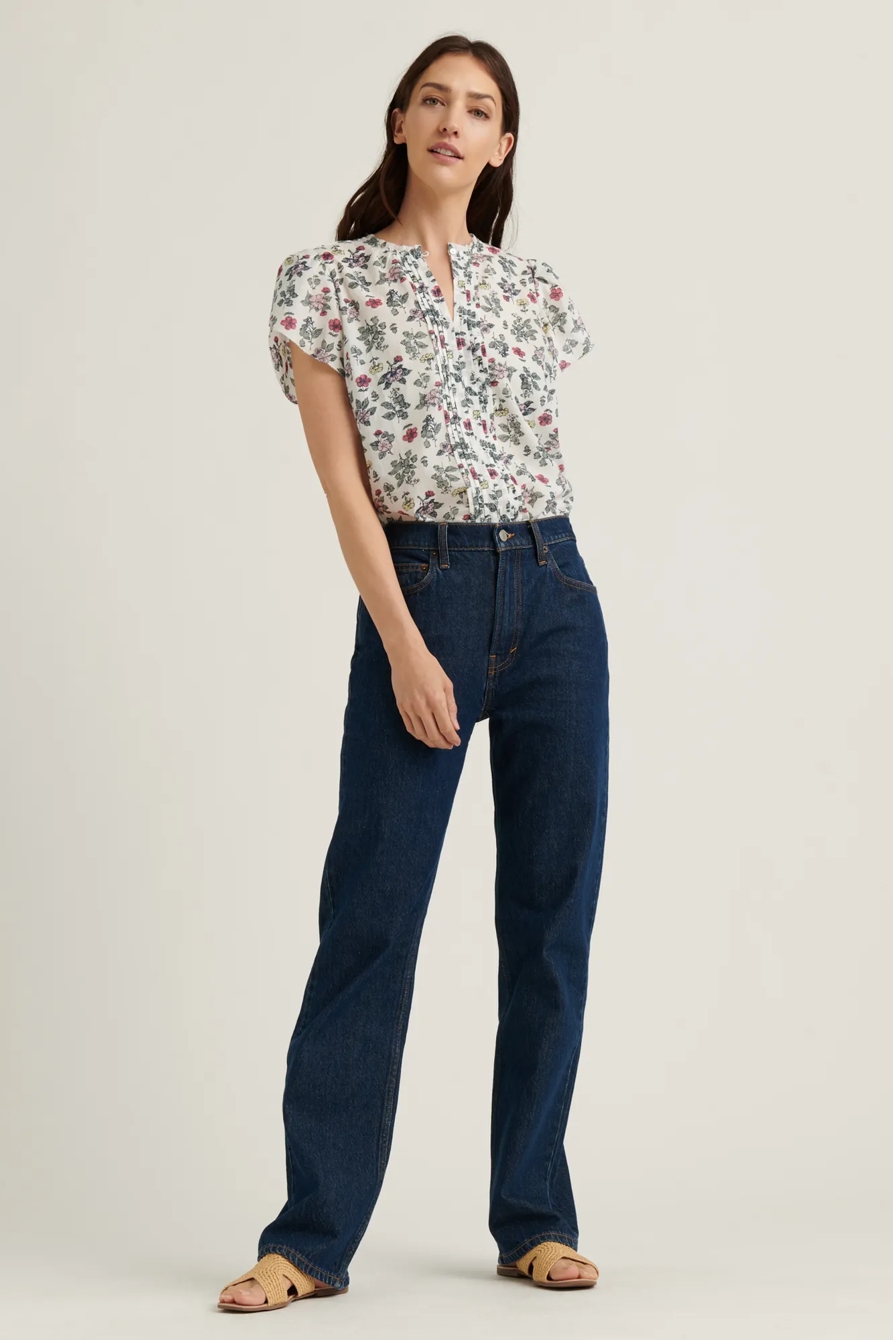 PINTUCK TULIP SLEEVE TOP, image 2