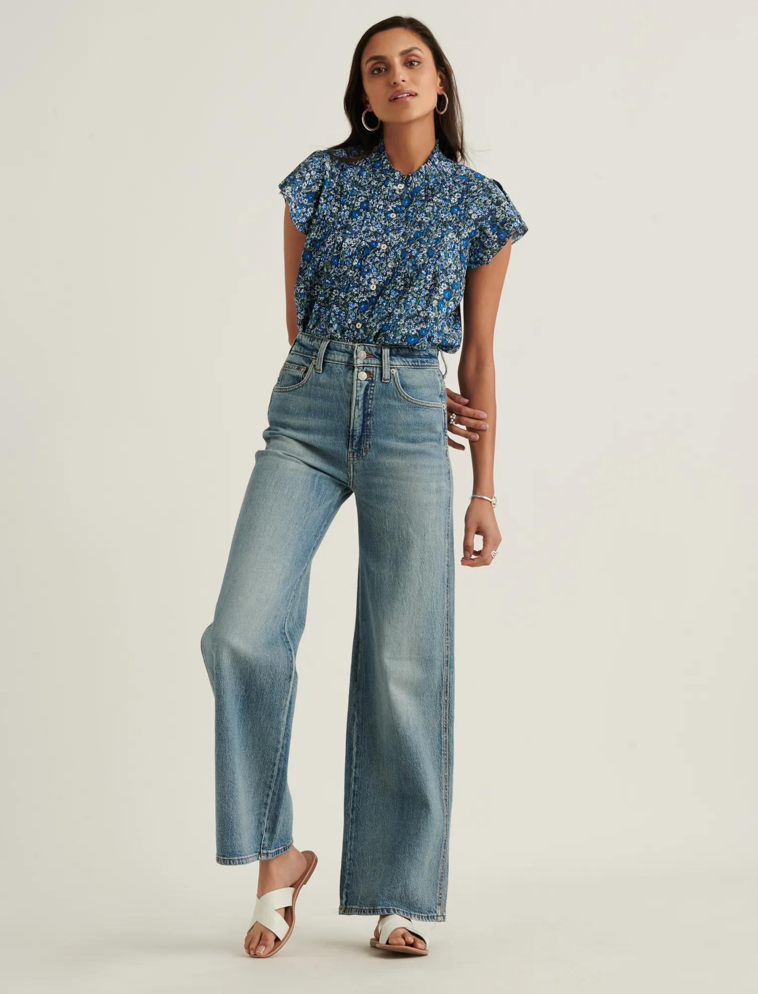FLUTTER SLEEVE POET BLOUSE, image 2