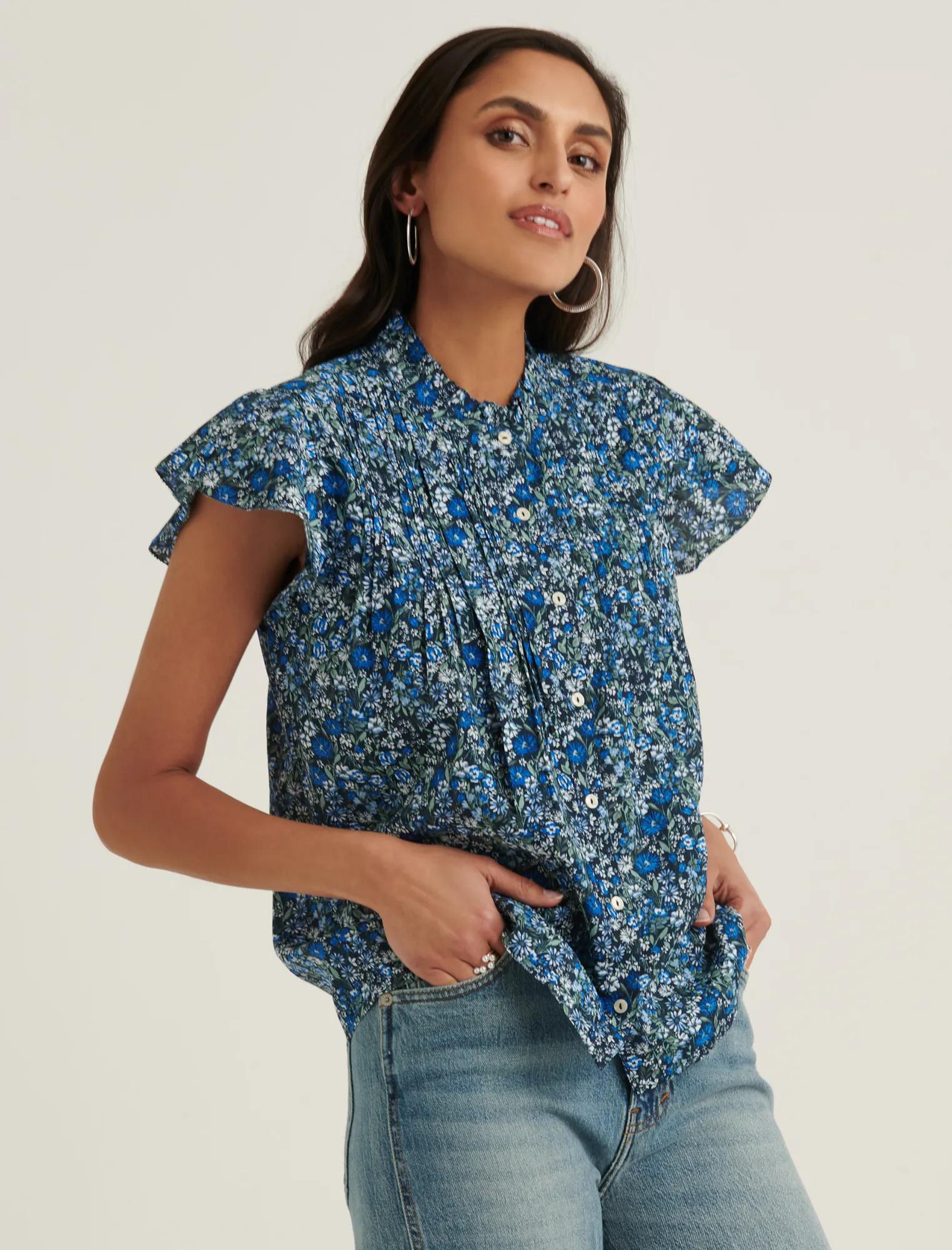 FLUTTER SLEEVE POET BLOUSE, image 3
