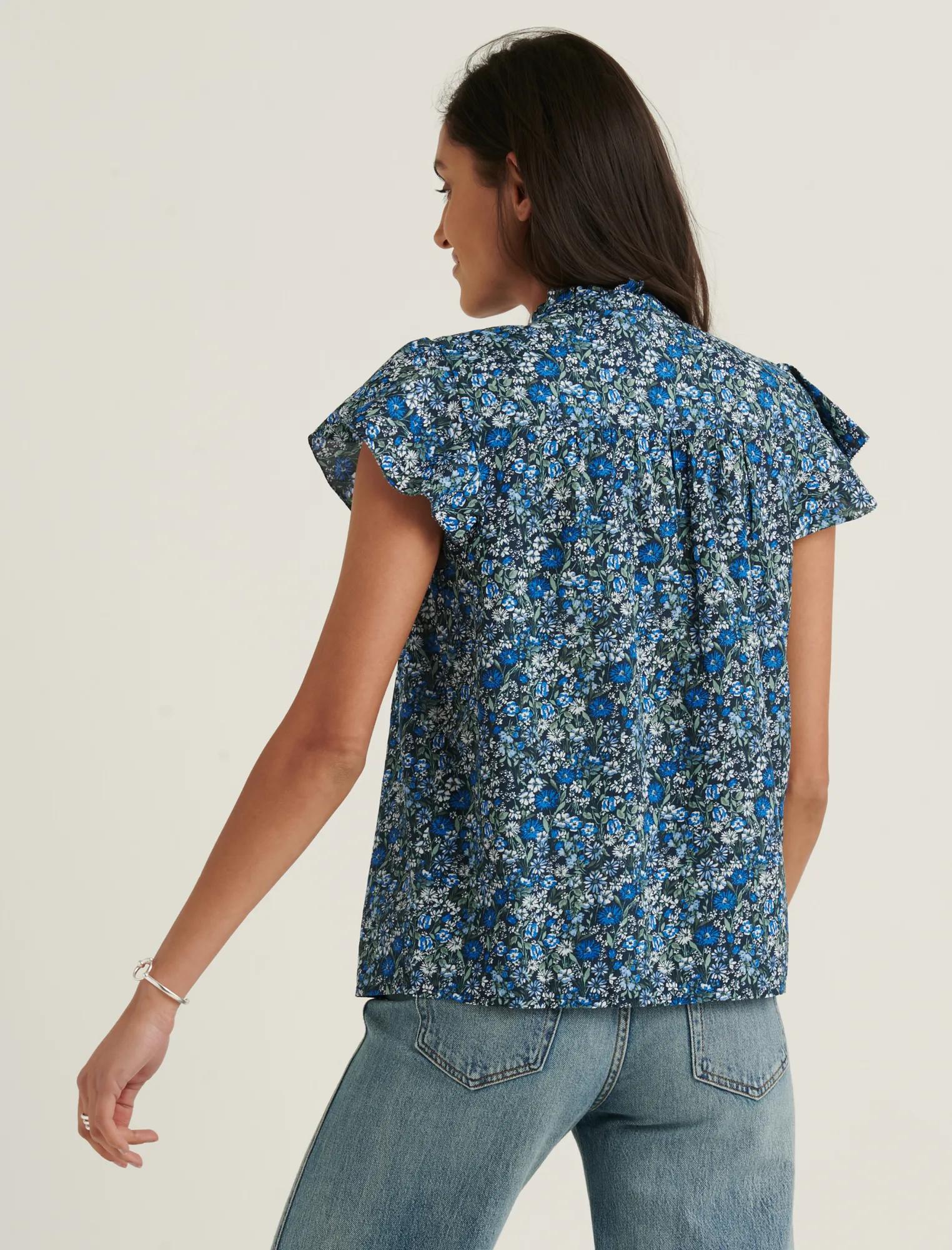 FLUTTER SLEEVE POET BLOUSE, image 4