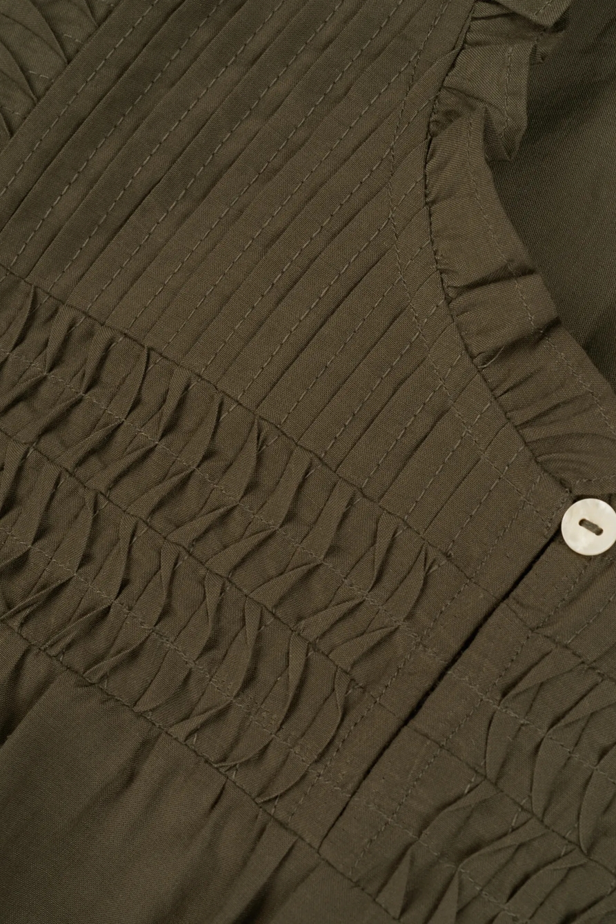 PINTUCK FLUTTER SLEEVE TOP, image 2