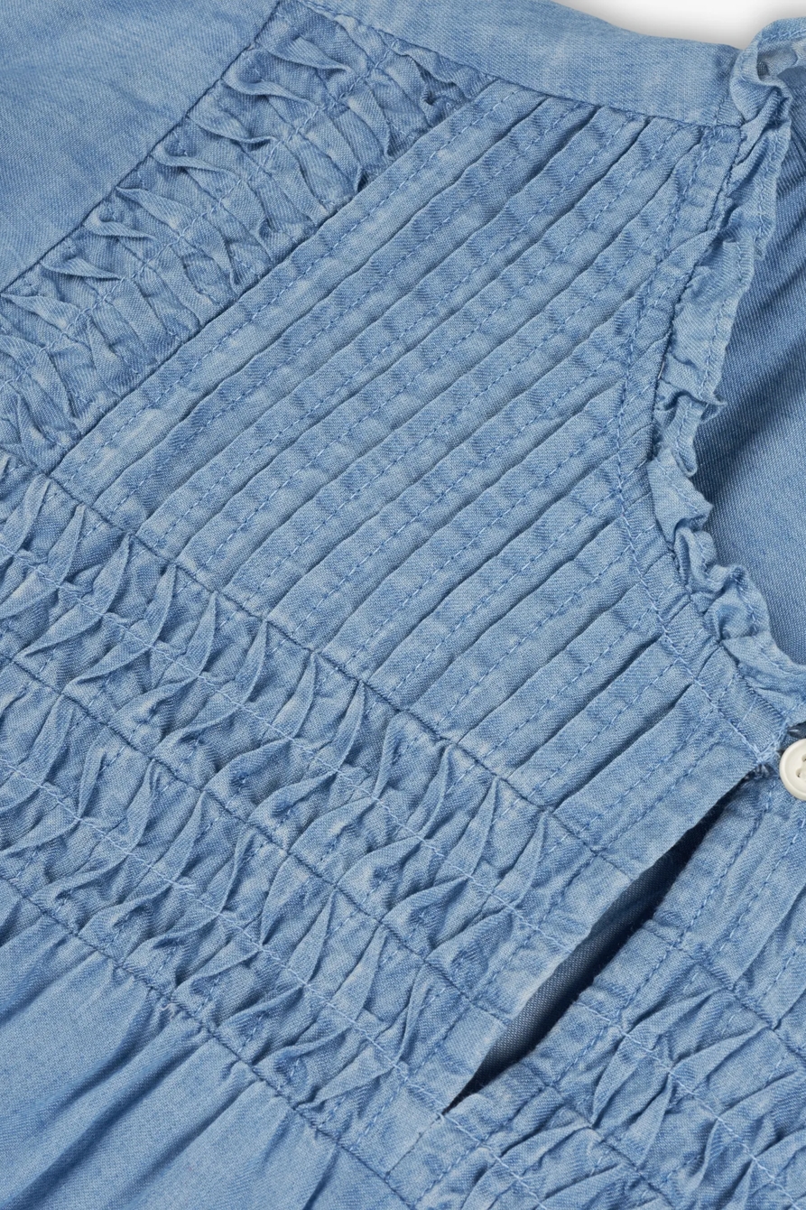 PINTUCK FLUTTER SLEEVE TOP, image 2