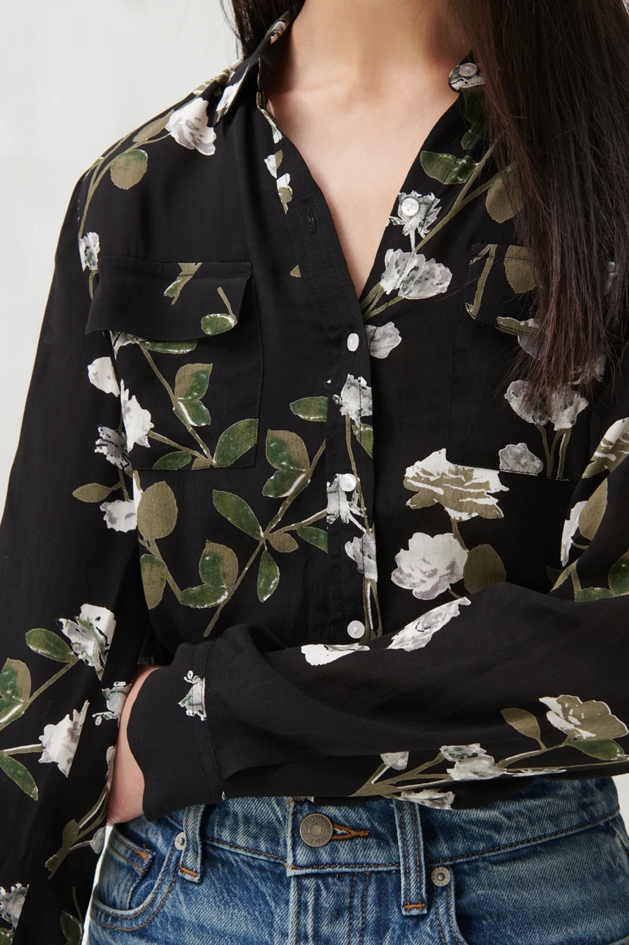 CLASSIC FLORAL DRAPEY SHIRT, image 5