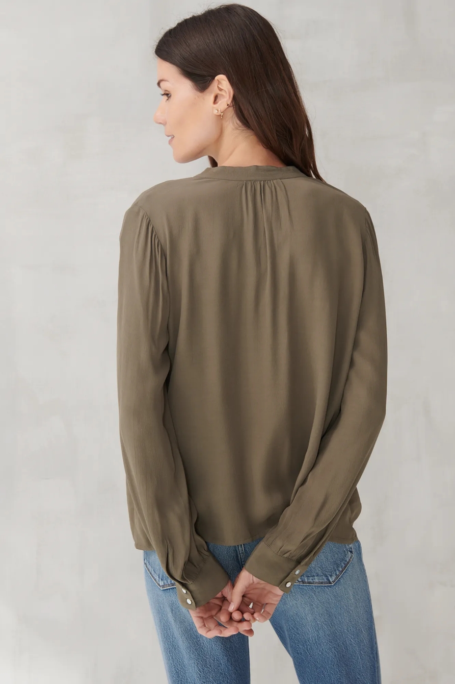 EMBROIDERED SHINE PEASANT TOP, image 4