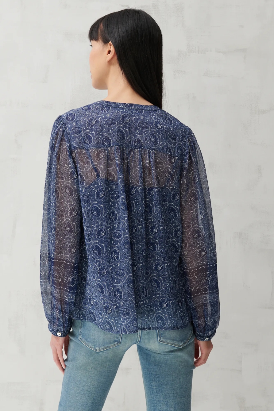 SMOCKED YOKE PEASANT TOP, image 4