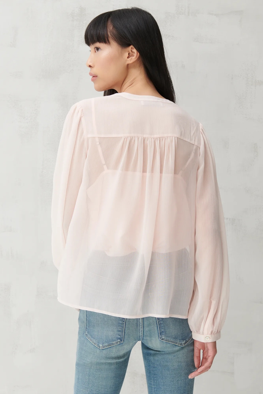 SMOCKED YOKE PEASANT TOP, image 4