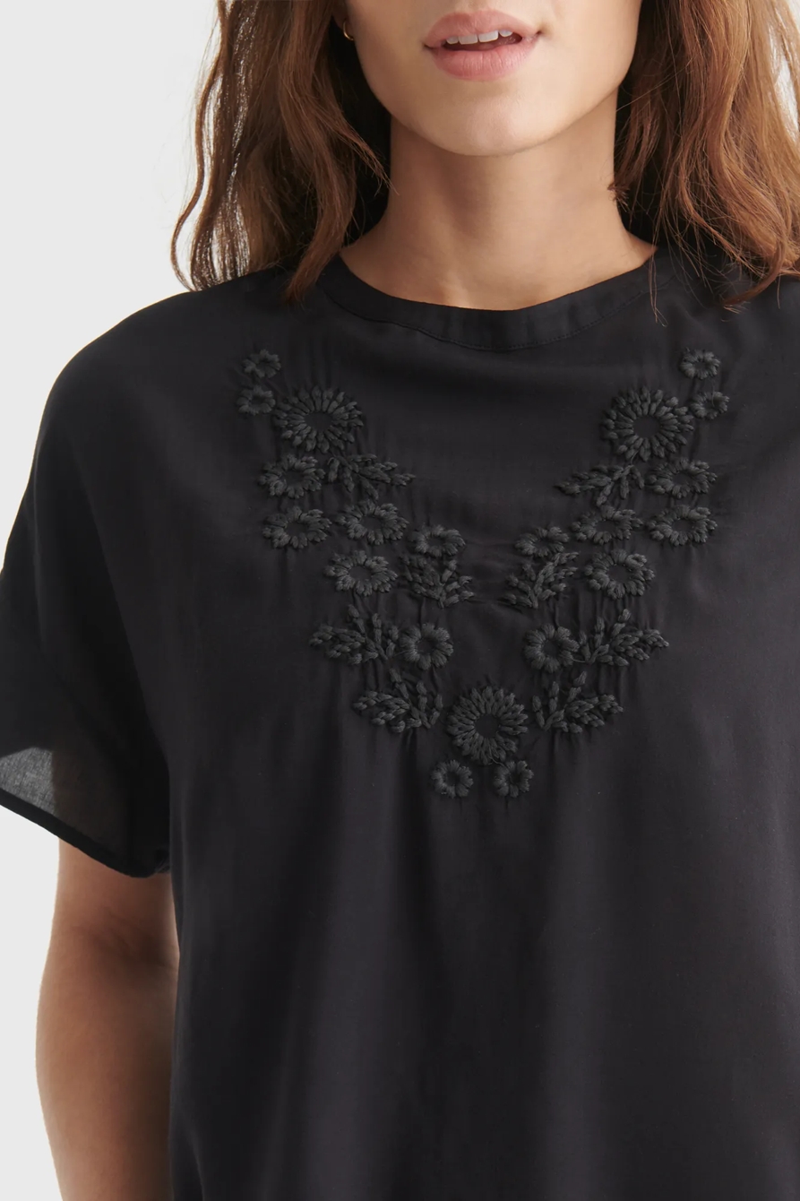 FLORAL DROP SHOULDER OVERSIZED WOVEN TOP, image 4