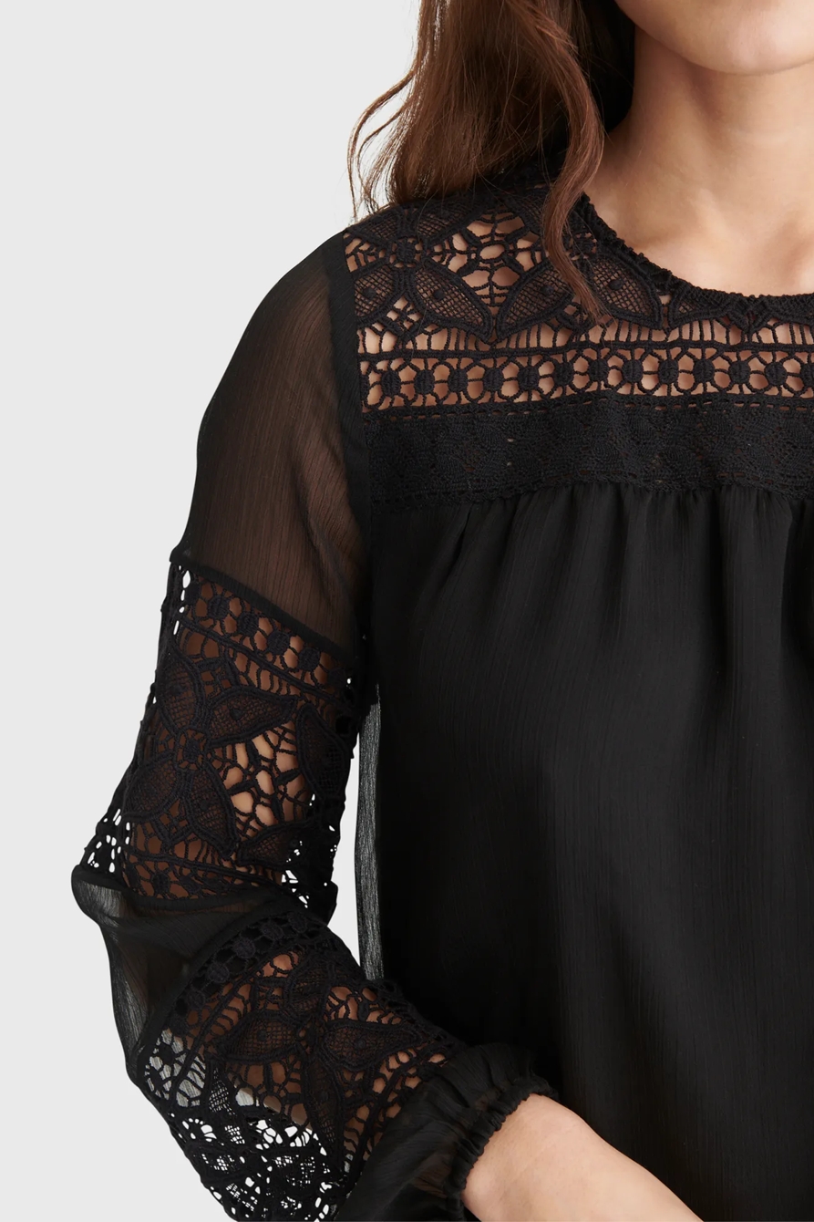 CHIFFON PANELED TUNIC BLOUSE, image 4