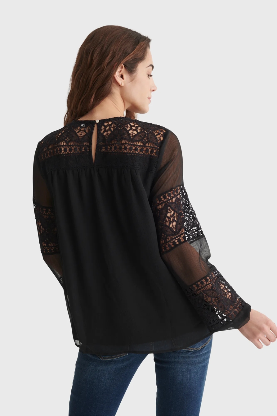 CHIFFON PANELED TUNIC BLOUSE, image 5