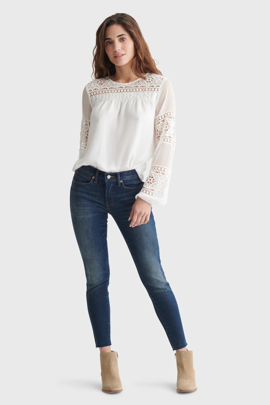 CHIFFON PANELED TUNIC BLOUSE, image 2
