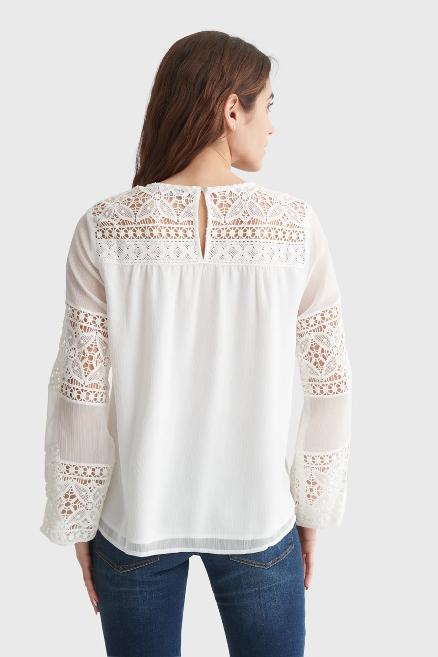 CHIFFON PANELED TUNIC BLOUSE, image 5