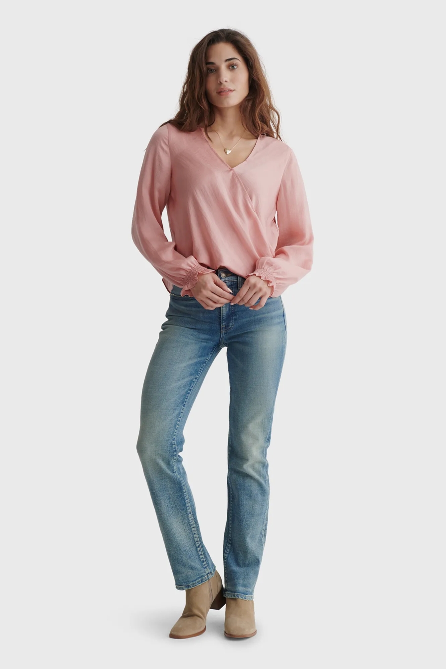 SURPLICE WOVEN BLOUSE, image 2