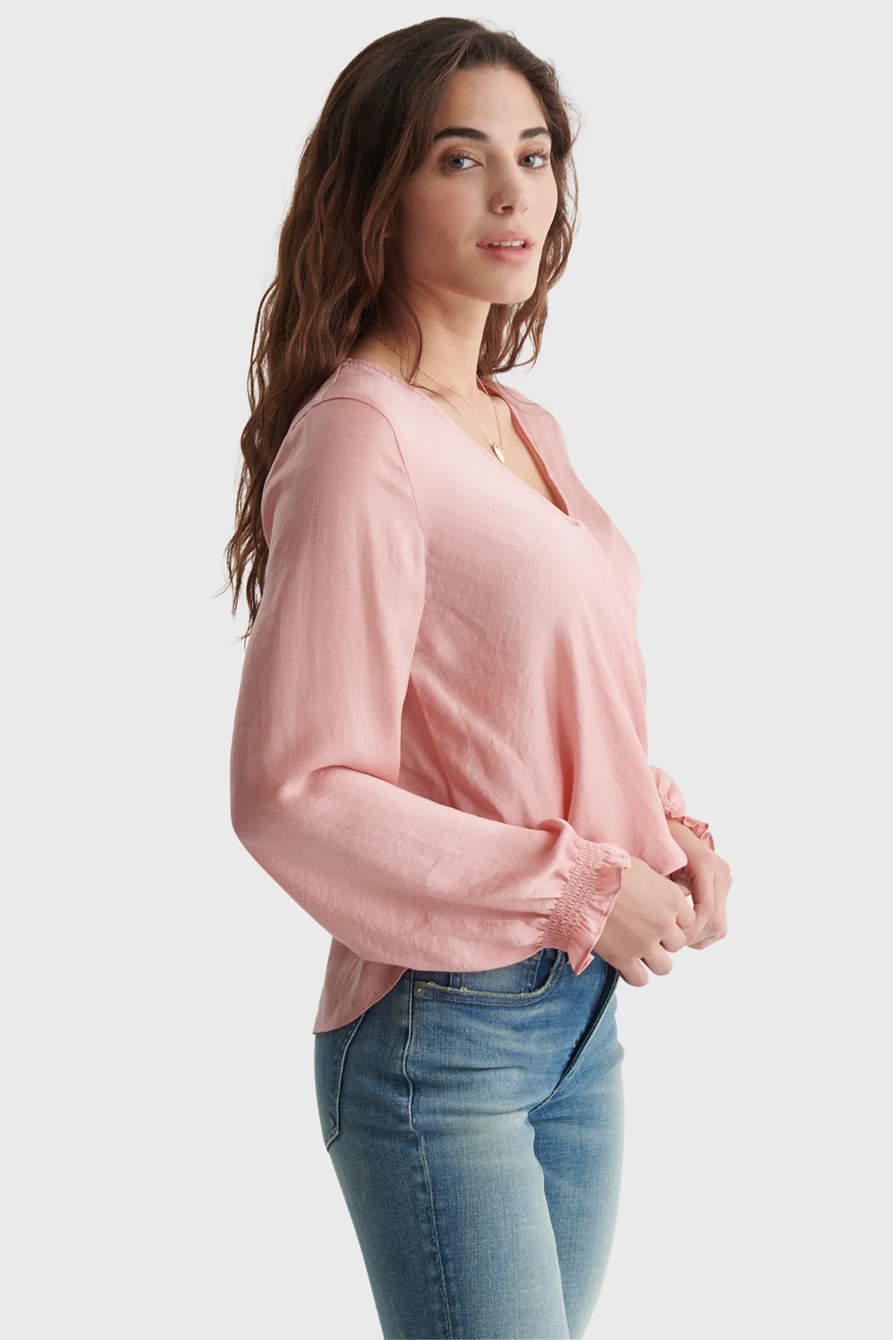SURPLICE WOVEN BLOUSE, image 3