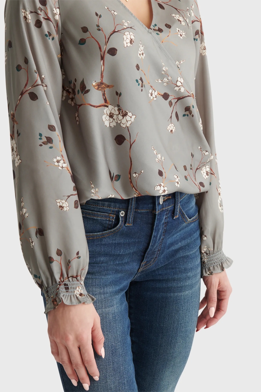 SURPLICE WOVEN BLOUSE, image 4