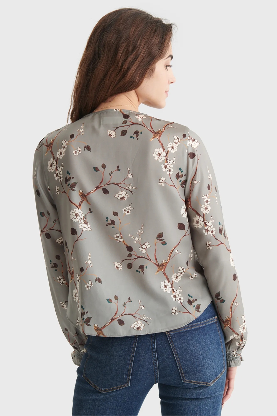 SURPLICE WOVEN BLOUSE, image 5