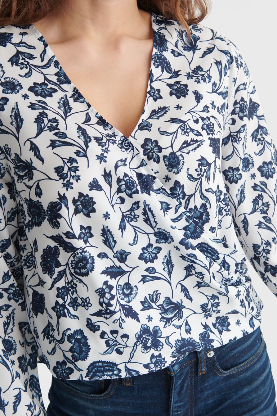 SURPLICE WOVEN BLOUSE, image 3