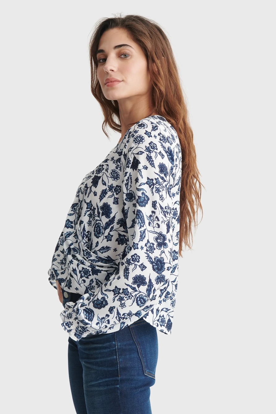 SURPLICE WOVEN BLOUSE, image 4