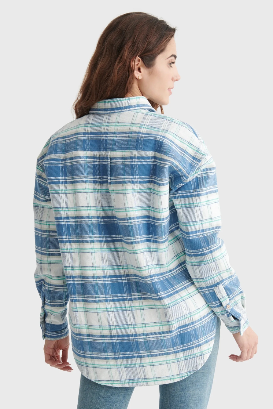 BOYFRIEND BRUSHED PLAID TWILL SHIRT, image 6
