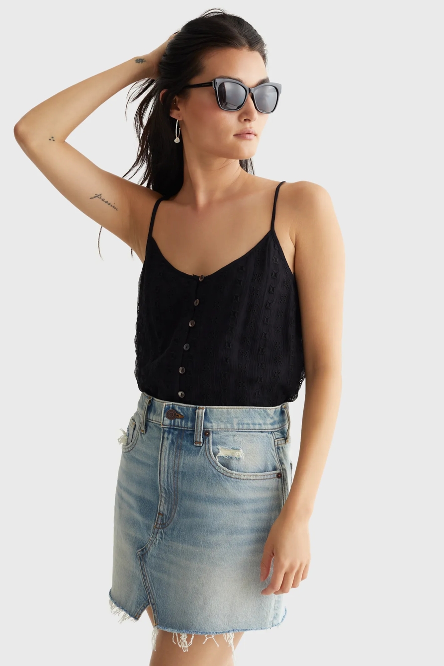 EMBROIDERED CHIFFON TANK, image 6