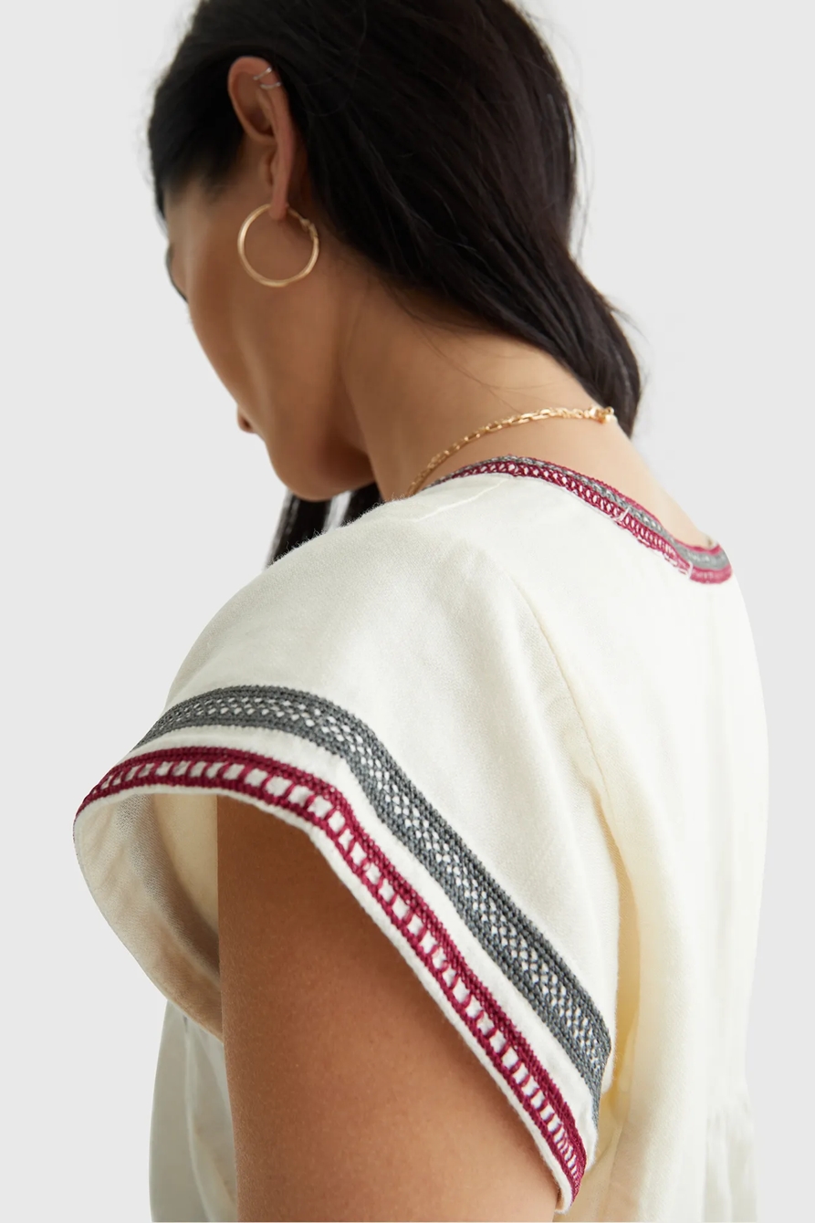 EMBROIDERED WOVEN TOP, image 5