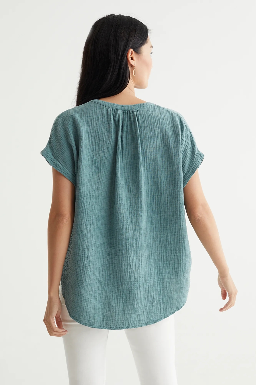 SHORT SLEEVE OPEN NECK SHIRT, image 4