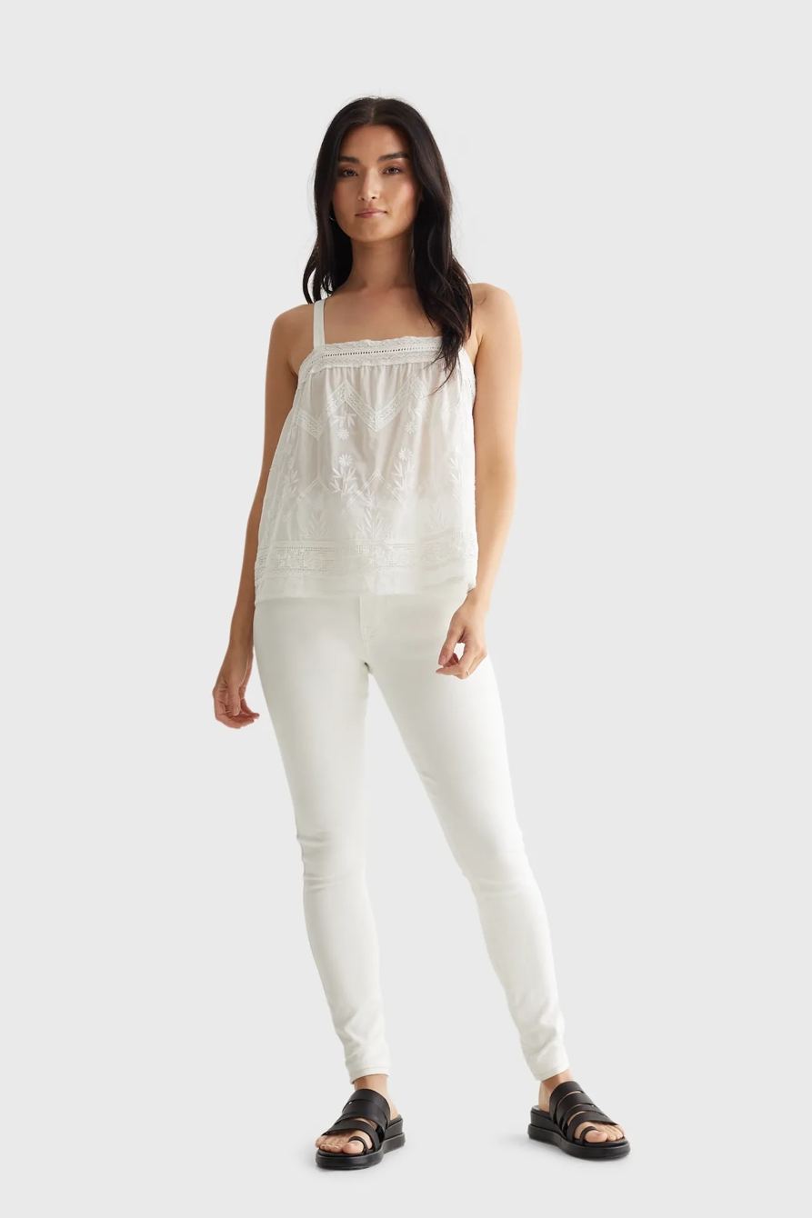 EMBROIDERED WOVEN TANK, image 2