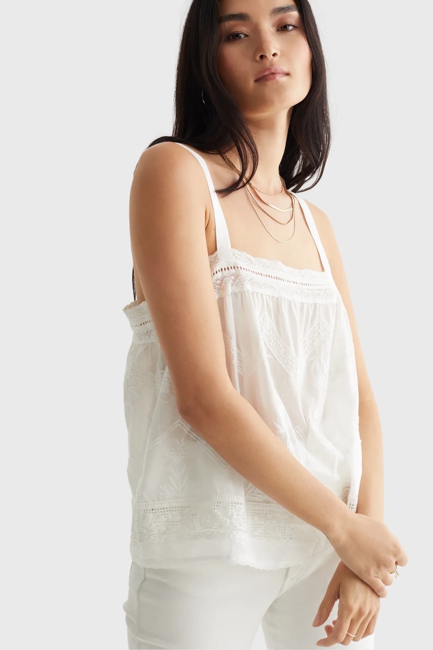 EMBROIDERED WOVEN TANK, image 6