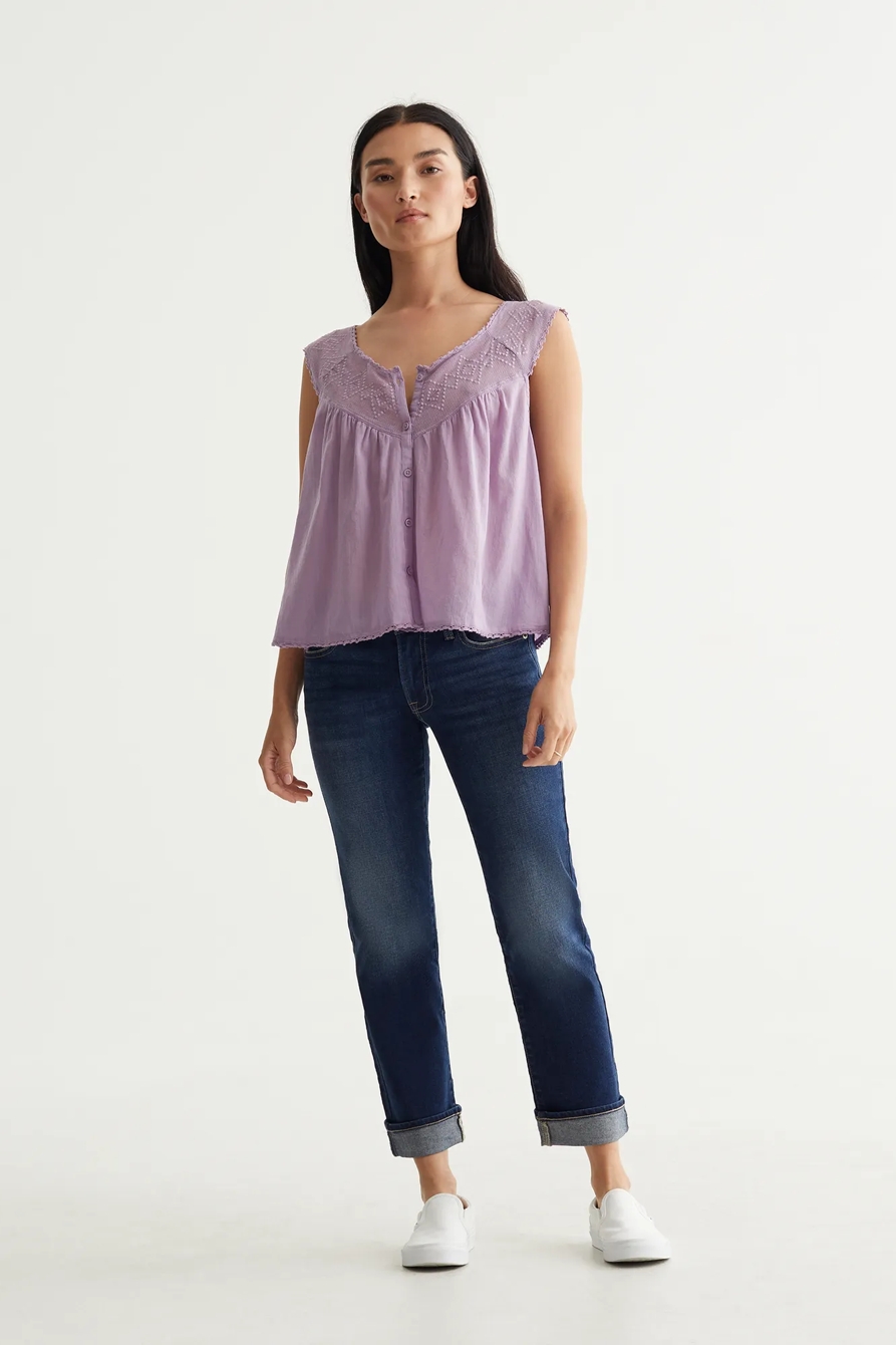 GEO EMBROIDERED TANK, image 2
