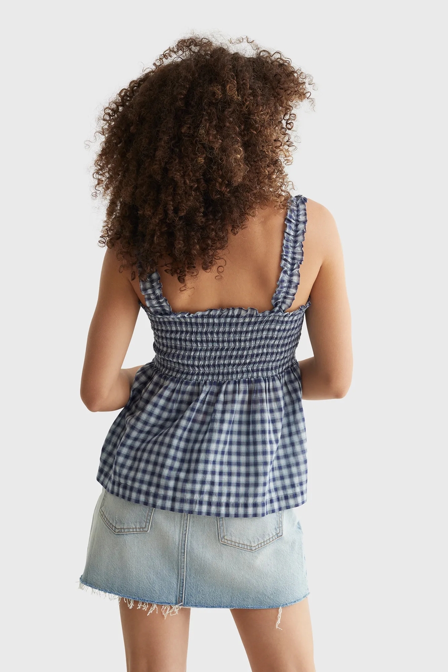 SQUARE NECK SMOCKED TANK, image 4