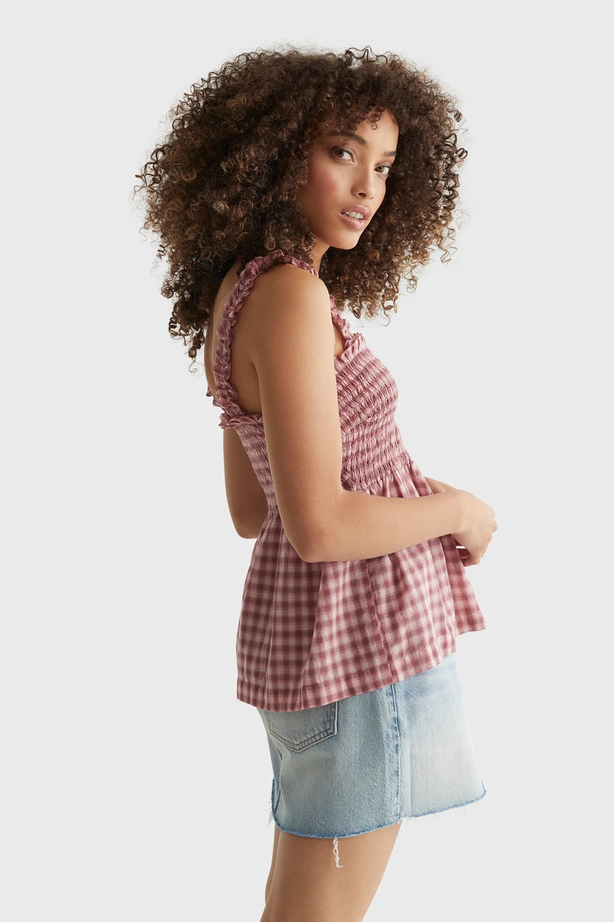 SQUARE NECK SMOCKED TANK, image 3