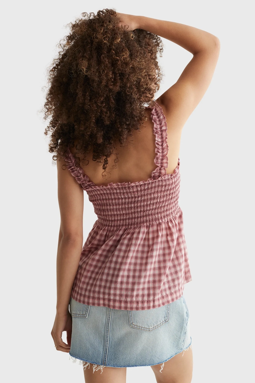 SQUARE NECK SMOCKED TANK, image 4