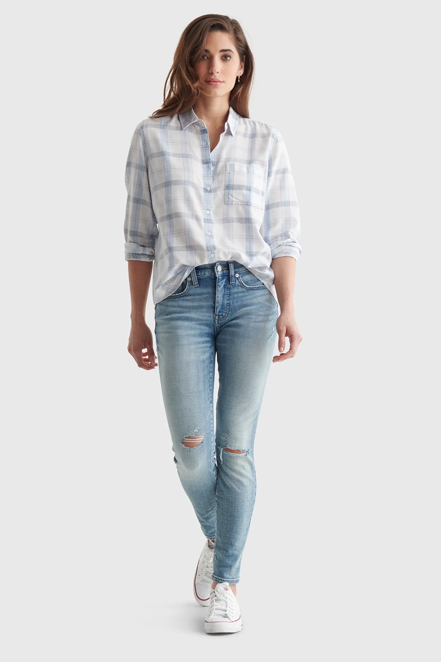 RELAXED-FIT PLAID WOVEN SHIRT, image 2