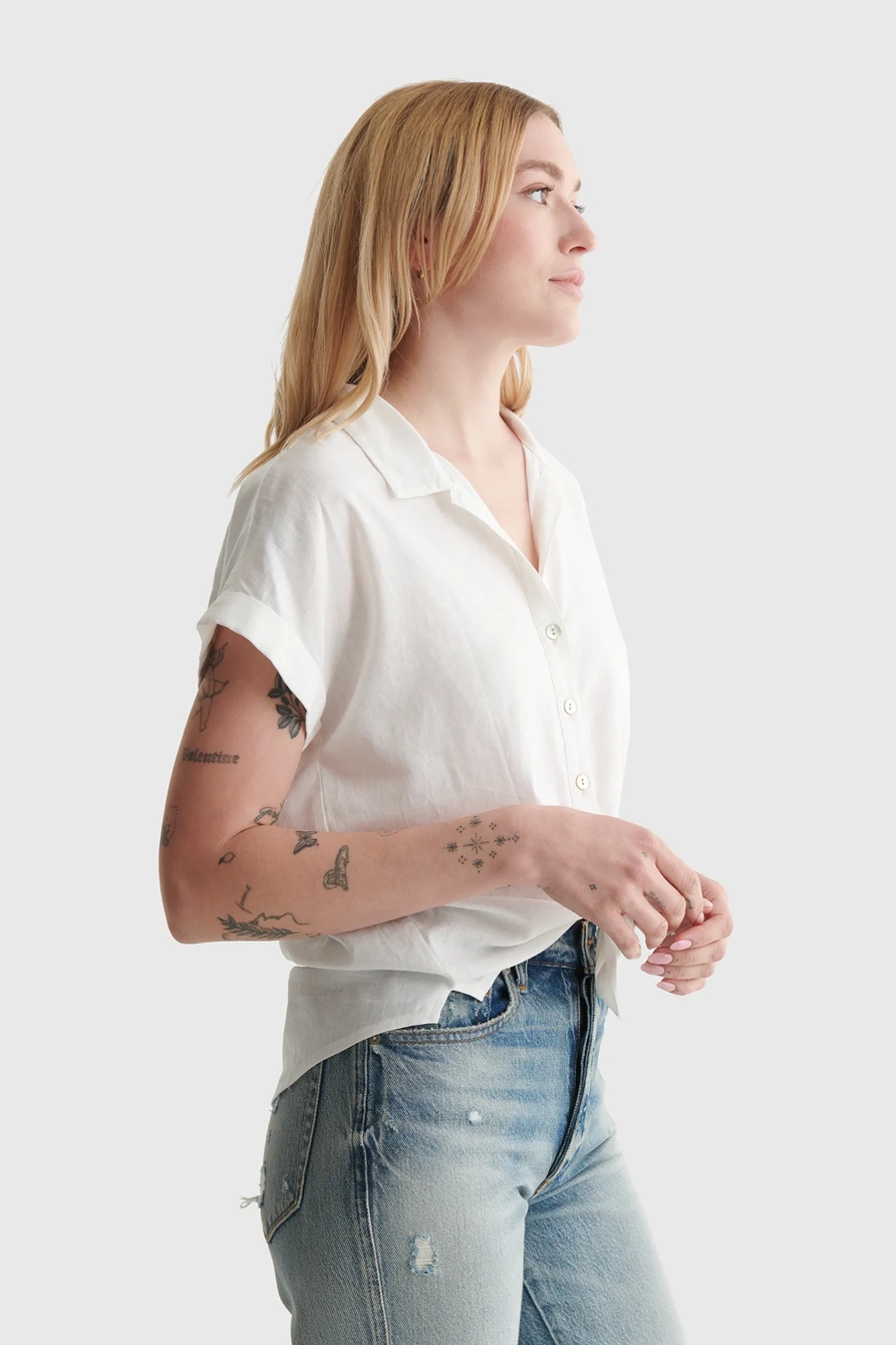 TIE-FRONT SHORT SLEEVE SHIRT, image 3