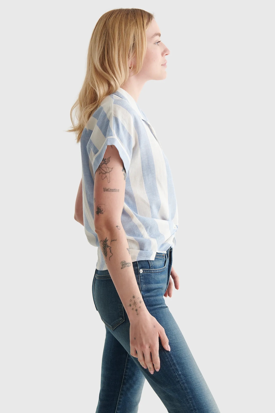 TIE-FRONT SHORT SLEEVE SHIRT, image 3